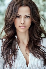 Fototapeta premium Beautiful woman face - close up portrait