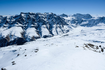 Fototapeta na wymiar Backcountry skiing in safiental, Switzerland, Europe