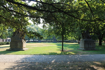 Obraz premium The Park in Vysehrad Prague Czech Republic