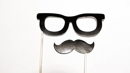 black paper mask white background nobody hd footage  - Powered by Adobe