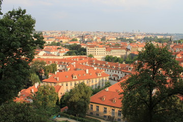 Fototapeta na wymiar Panorama of the old town of Prague, Czech Republic