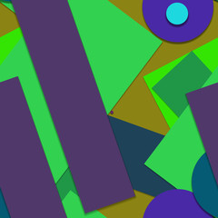 Flat material design - Creative vector trend seamless