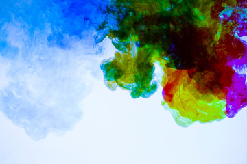 mixing colors in water, abstract background