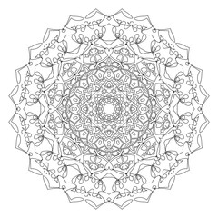 Coloring book page. Vintage decorative elements. Vector illustration