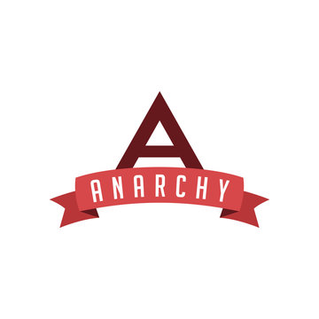 retro vintage badge label anarchism