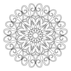 Coloring book page. Vintage decorative elements. Vector illustration