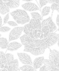 Seamless pattern with abstract flowers. Creative floral surface design. Design for fabric, wallpaper, wrapping, cover. 