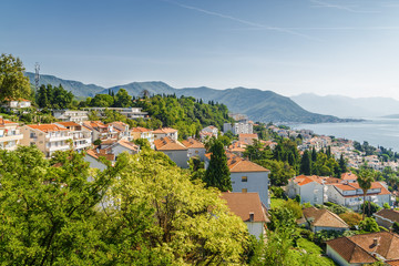Fototapeta na wymiar Sunny view of Herceg Novi, Montenegro.