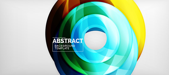Fototapeta premium Glossy circles geometric background