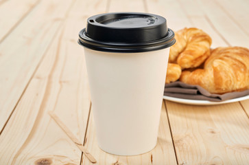 coffee cup on a wooden table