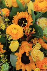Yellow wedding flowers