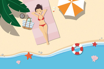 Ein Tag am Strand Urlaub am Meer