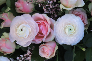 Pink wedding flowers