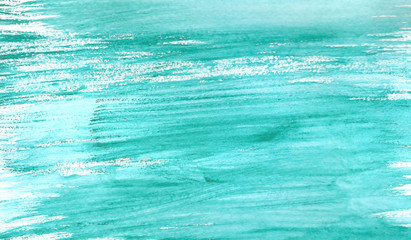 Abstract turquoise watercolor background