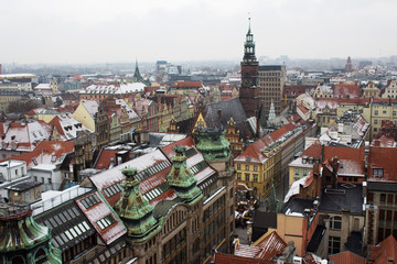 Naklejka premium ancient european city square architecture landscape