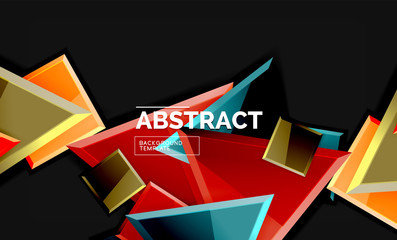 Squares and triangles geometrical background