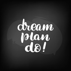 lettering dream plan do