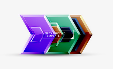 Arrow geometrical abstract background, directional wallpaper concept