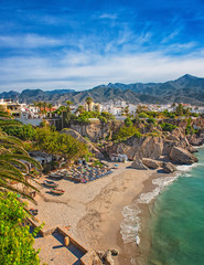 Nice beach in Nerja, Spain