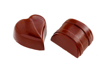 Chocolate candies sweets isolated