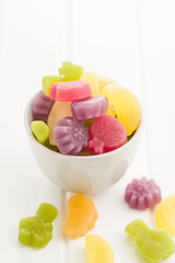 Fruit jelly candies.