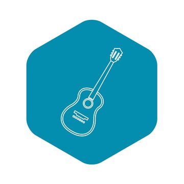 Charango stringed acoustic instrument icon. Outline illustration of charango stringed acoustic instrument vector icon for web