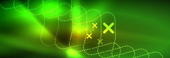 Shiny neon lights background, techno design, modern wallpaper for your project