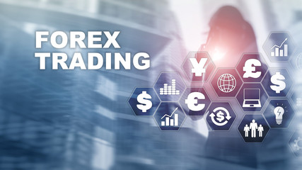 Forex Trading. Graphic concept suitable for financial investment or Economic trends. Business background.