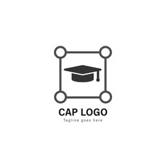 University logo template design. University logo with modern frame vector design