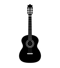 Naklejka premium Vector illustration of guitar in flat style.
