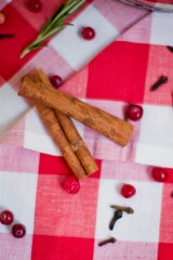 Collection of spices for mulled wine