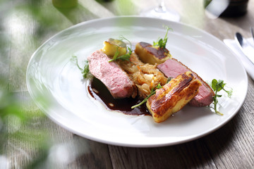 Exquisite dish of duck stewed in honey.