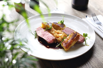 Exquisite dish of duck stewed in honey.