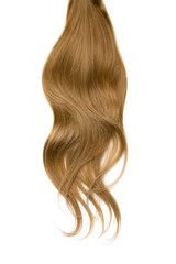 Naklejka premium Long brown hair isolated on white background