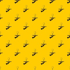 Waiter hand holding tray with wine glass pattern seamless vector repeat geometric yellow for any design