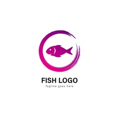 Fish logo template design