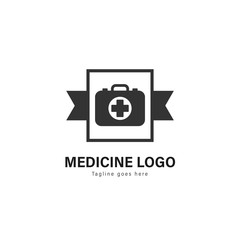 Medic logo template design. Medic logo with modern frame vector design