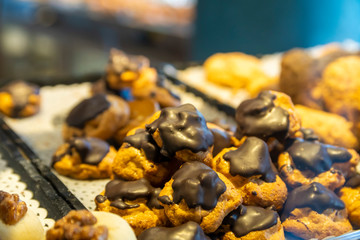 stacked chocolate chips cookies