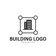 Building logo template design. Building logo with modern frame vector design