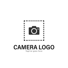 Camera logo template design. Camera logo with modern frame vector design