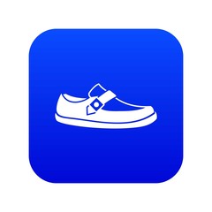 Men moccasin icon digital blue for any design isolated on white vector illustration