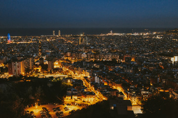 Night view of Barcelona