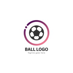 Soccer logo template design. Soccer logo with modern frame vector design