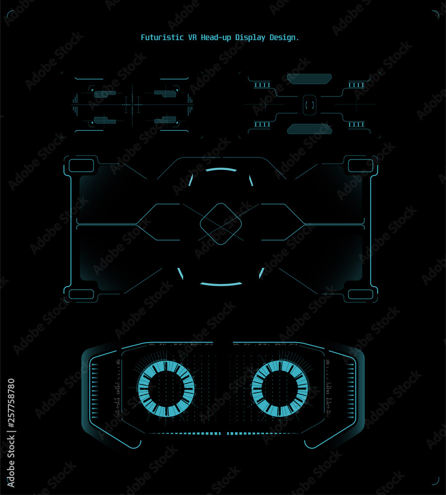 Poster hud background outer space. infographic elements.digital data, business abstract background. infogra