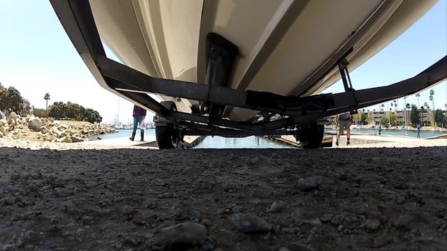 Truck Pulling Boat Out Of Water