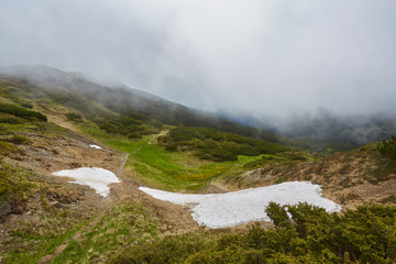 Landscape with rocky mountains