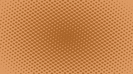 Comic cartoon retro brown and beige pop art background with dots, vector illustration eps10