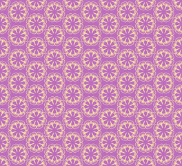 purple seamless pattern with flowers