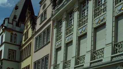 Historic House facades Main Market Trier Rhineland Palatinate Germany, July 2018