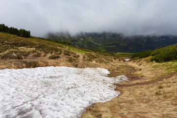 Landscape with rocky mountains